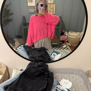 Listicle Vibrant Pink Knit Top